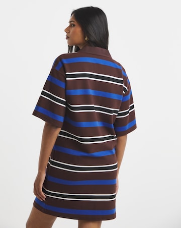 Collared Stripe Boxy Rugby Dress