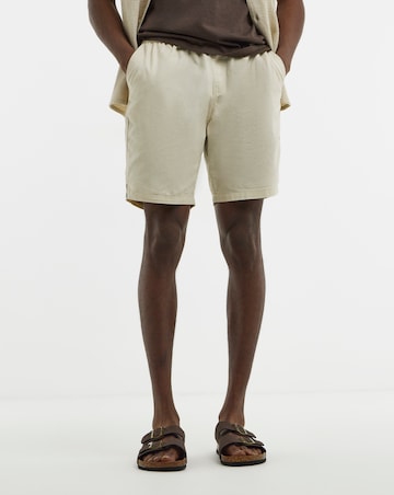 Linen Blend Elasticated Drawcord Short