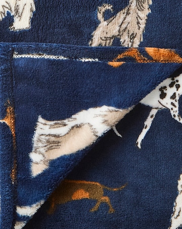 Mixed Dogs Printed Fleece Throw