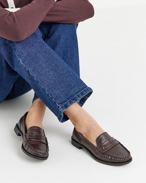 Nala Classic Puckered Loafer - Wide Fit (E)