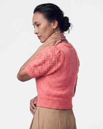 Pointelle Short Sleeve Jumper