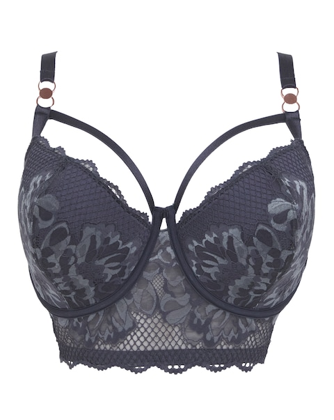 Figleaves Curve Amore Padded Balcony Bra (B-H) Grey