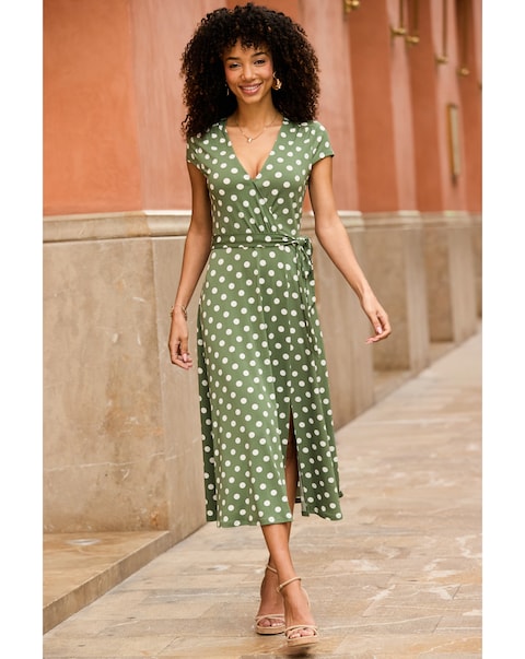 Sosandar Faux Wrap Dress