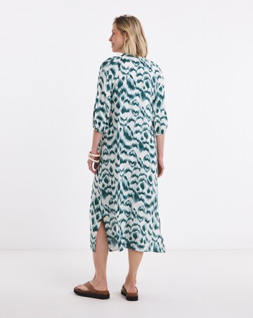 Button Through Kaftan Dress