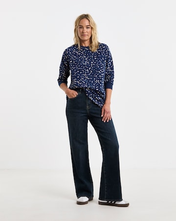Abstract Print Classic Longline Sweatshirt