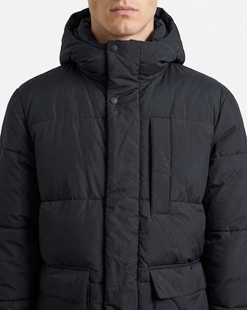 Black Longline Padded Coat