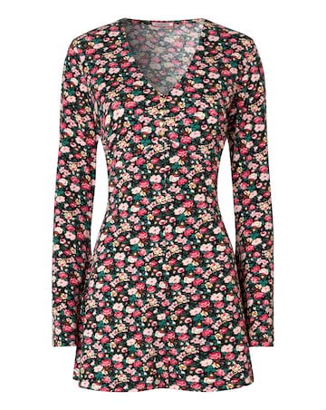 Joe Browns Anna Ditsy Floral V Neck Tunic Top