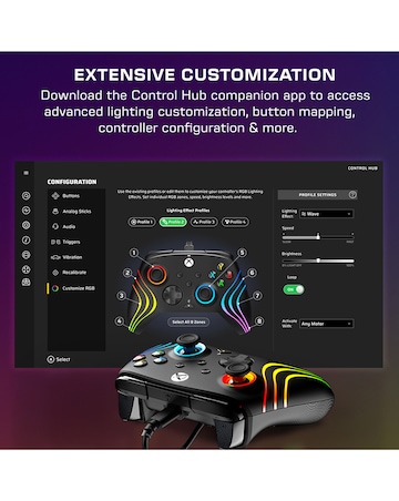 Turtle Beach Afterglow Wave Wired RGB Gaming Controller for Xbox & PC - Black