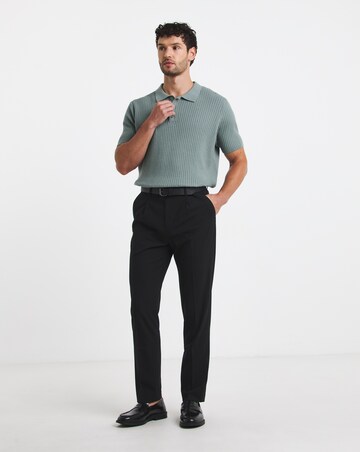 Regular Fit Pleat Front Stretch Formal Trouser