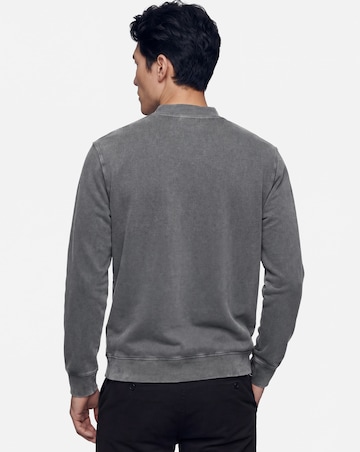 Union Garment Dyed Long Sleeve Polo-Grey