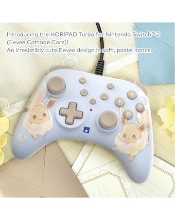 HORI HORIPAD Turbo Wired Controller for Nintendo Switch 2 - Eevee Cottage Core