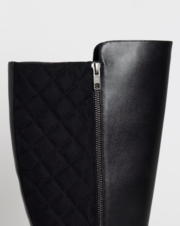 Michelle Leather Knee High Riding Boots - Wide Fit (E) & Curvy Calf