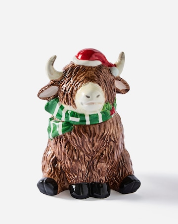 Highland Cow Ceramic Cookie Jar