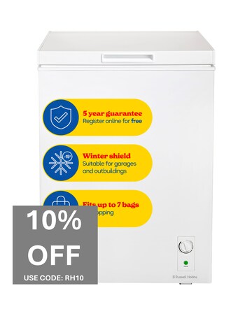 Russell Hobbs RH142CF0E1W Chest Freezer - White + Install