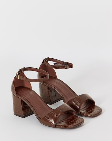 Coco Barely There Block Heel Sandals - Wide Fit (E)