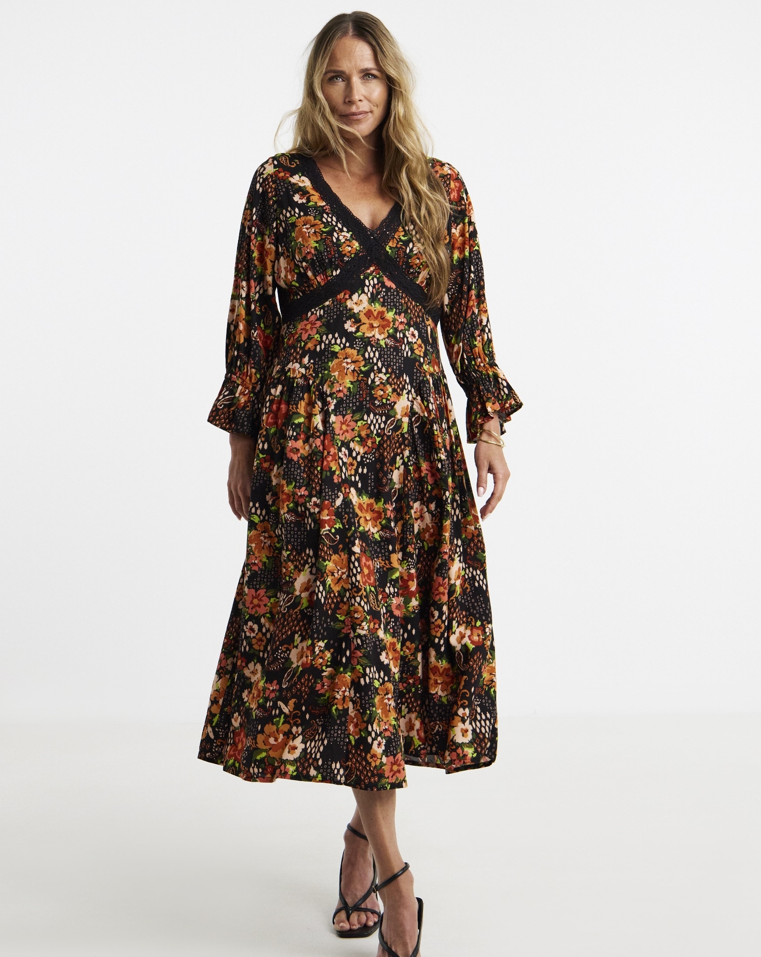 Woman wearing a JD Williams dress