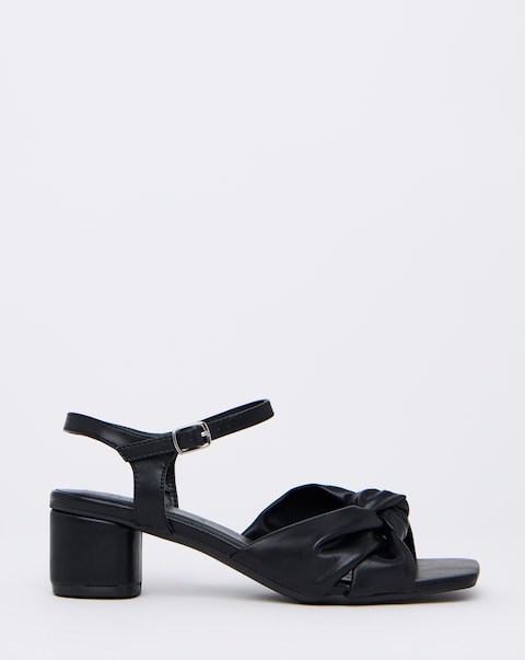 Tamika Volume Twist Flexible Sole Block Heel Sandals - Extra Wide Fit (EEE)