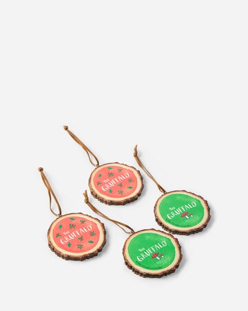 Gisela Graham Gruffalo Wooden Hanging Decorations - Set of 4