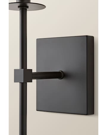 ValueLights Kincaid Black Rechargeable Easy Fit Wall Light with Shade