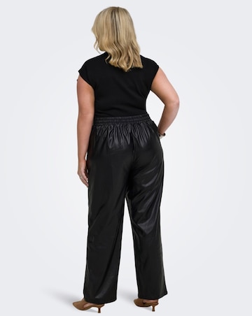 ONLY FAUX LEATHER STRAIGHT TROUSER
