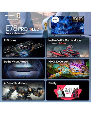 Hisense 55E78STUK PRO 55in QLED 4K Ultra HD Smart Gaming TV
