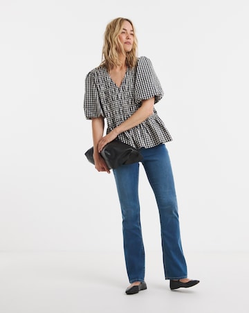 Mid Blue Stretch Bootcut Jeggings