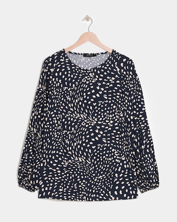 Crew Neck Balloon Sleeve Top