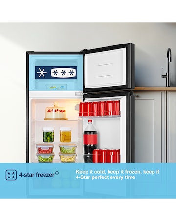 Fridgemaster MTM48120EB Fridge Freezer - Black E Rated