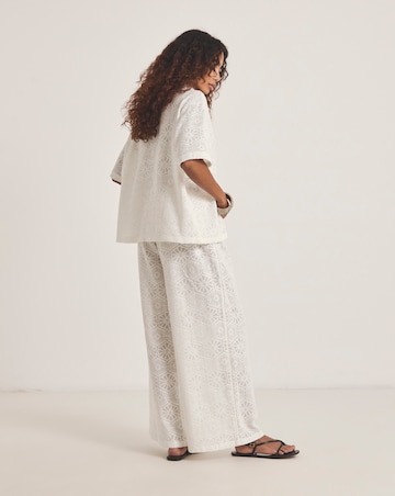 Cotton Lace Shirt and Trouser Beach Co-Ord