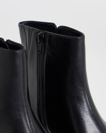 Candice Classic Leather Ankle Boots - Wide Fit (E)