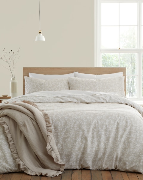 Bianca Shadow Leaves Duvet Cover Set