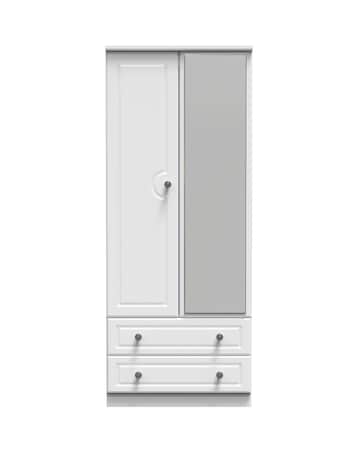 Peregrine Ready Assembled 2 Door 2 Drawer Mirrored Wardrobe - Kids