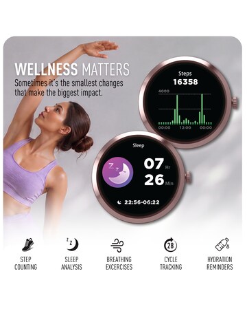 Reflex Active Spectre AMOLED Silicone Strap Smart Watch - Pink