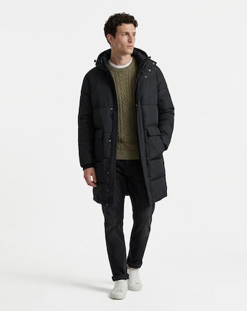 Black Longline Padded Coat