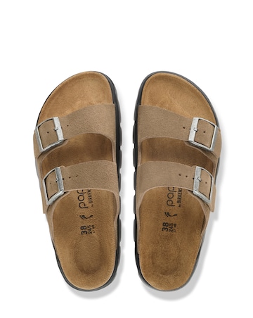 Birkenstock Arizona Platform Suede Leather Mule Sandals - Standard Fit