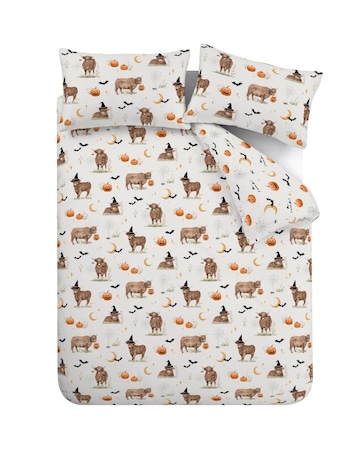 Catherine Lansfield Halloween Highland Cow Duvet Cover Set