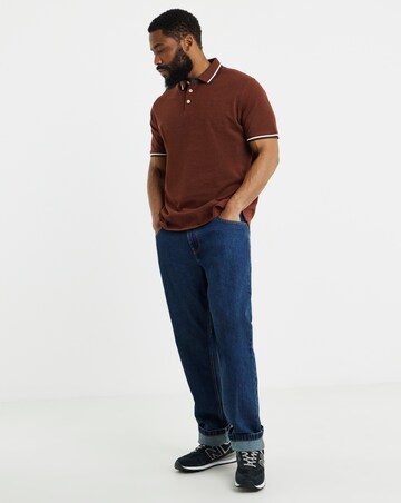 Jack & Jones Paulos Tipped Polo - Brick Red