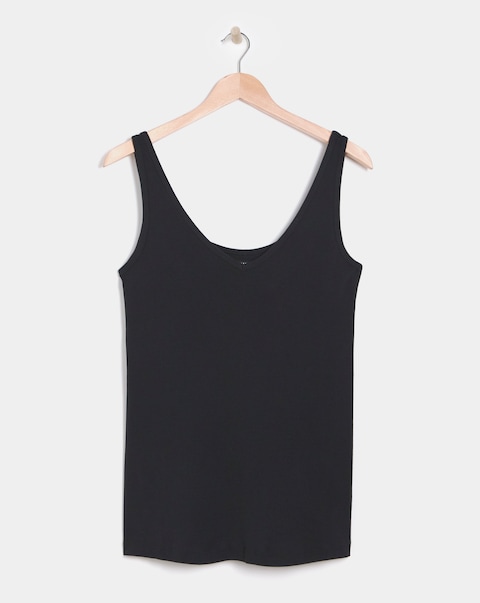 Pure Cotton Black Reversible Vest
