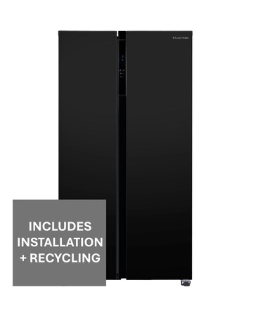 Russell Hobbs RH90AFF201B Slim American Fridge Freezer Black + Install