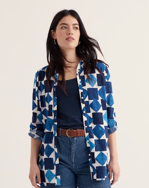 Seasalt Cornwall Wren Flutter Print Shirt