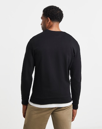 Lyle & Scott Check Panelled Crewneck Sweatshirt - Black