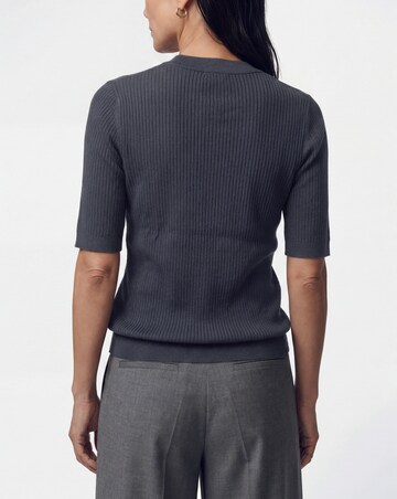 Eversoft Ribbed Henley Collared Jumper
