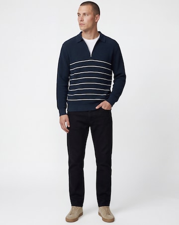 Stripe Slouch Knitted Polo