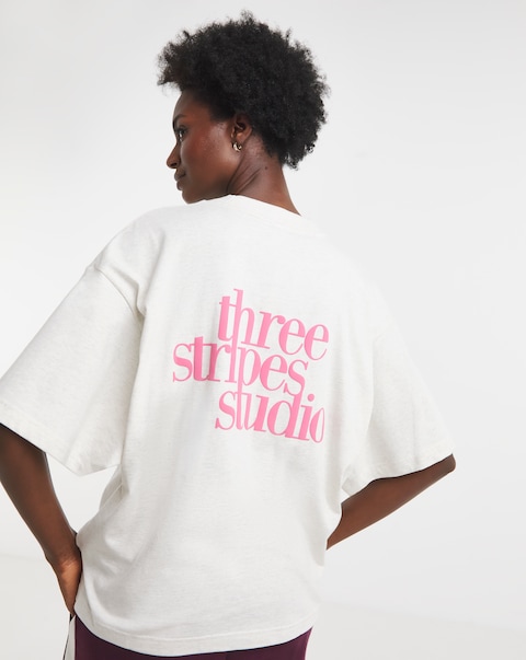 adidas 3 Stripe Studio Graphic T-Shirt