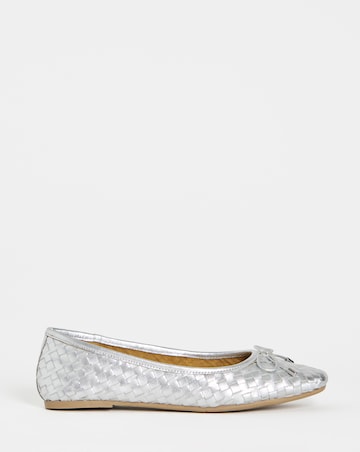 Monaco Woven Leather Ballerinas - Wide Fit (E)