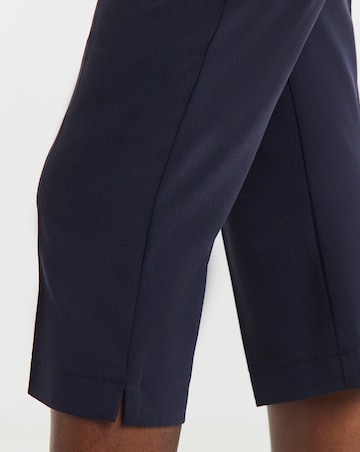 Navy Capri Cropped Trousers