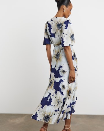 Joanna Hope Wrap Dress With Puff Sleeves