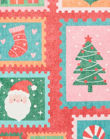 Christmas Stamps Washable Large Doormat