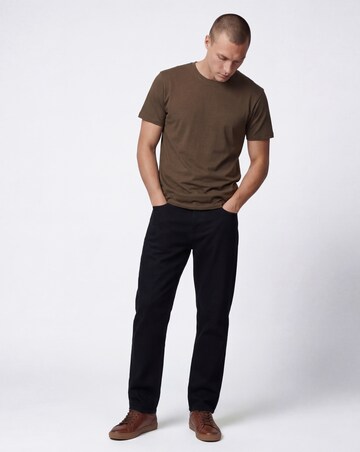 Pure Cotton Crew Neck T-Shirt Long - Brown