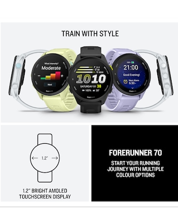 Garmin Forerunner 70 GPS Smart Watch - Whitestone